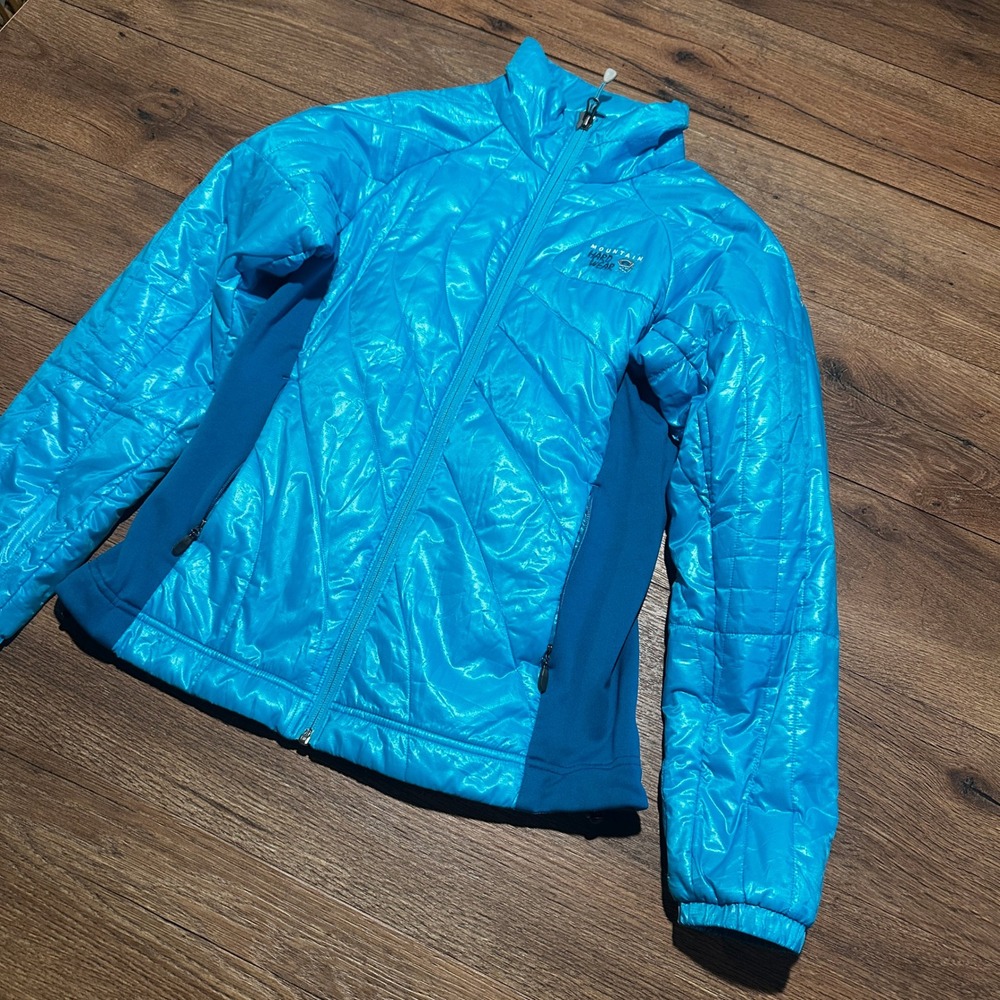 Mountain Hardwear Blue Quilted Puffer Jacket Womens Small